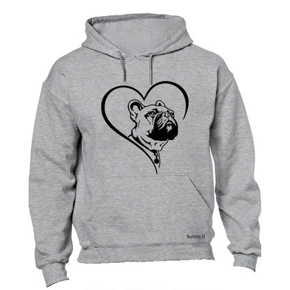 French Bulldog Heart - Hoodie
