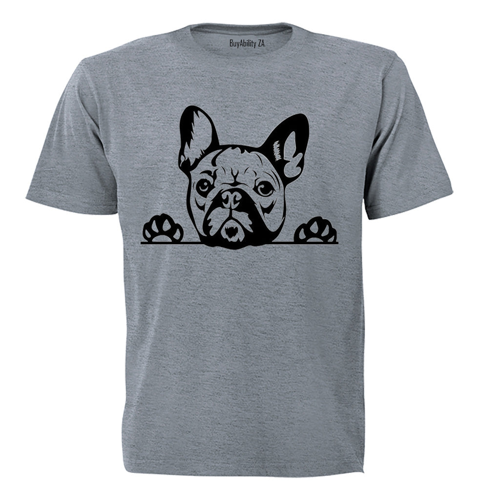 Peeking French Bulldog - Kids T-Shirt