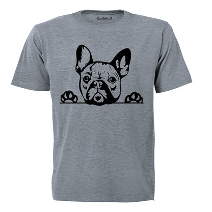 Peeking French Bulldog - Kids T-Shirt