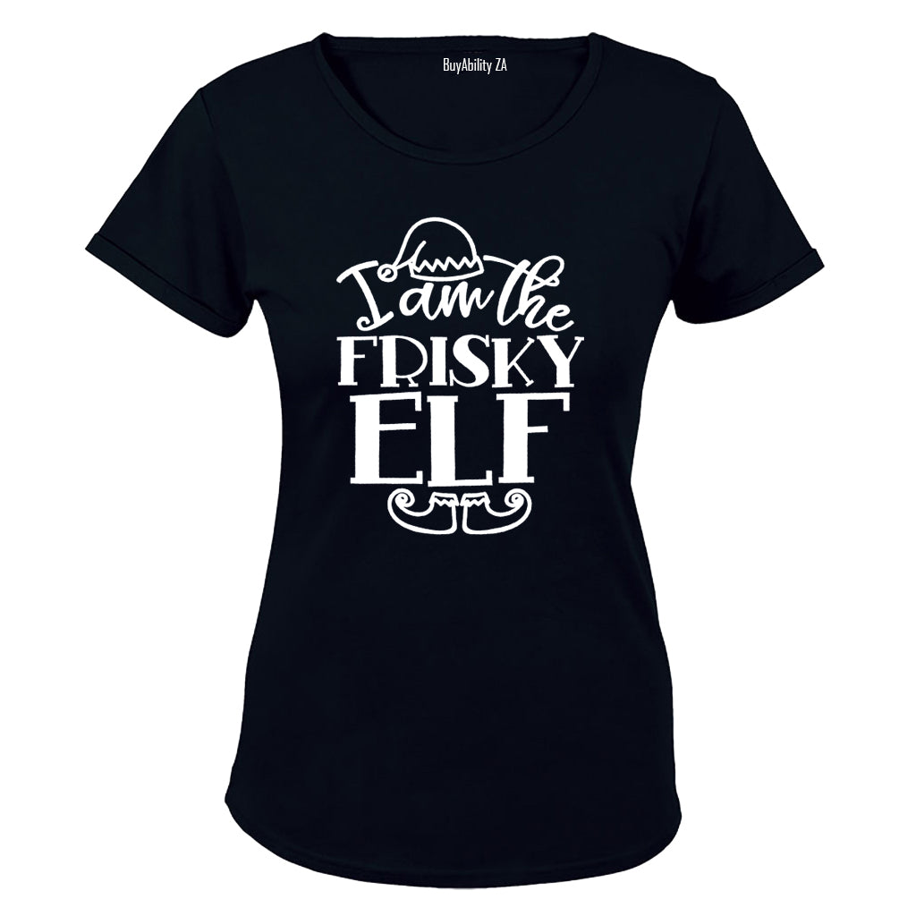 Frisky Elf - Christmas - Ladies - T-Shirt