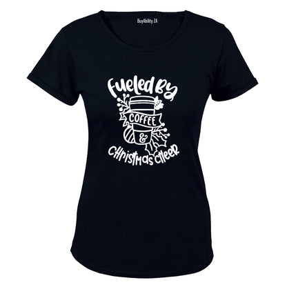 Fueled By Coffee & Christmas Cheer - Ladies - T-Shirt