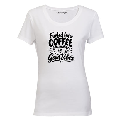 Fueled by Coffee - Ladies - T-Shirt