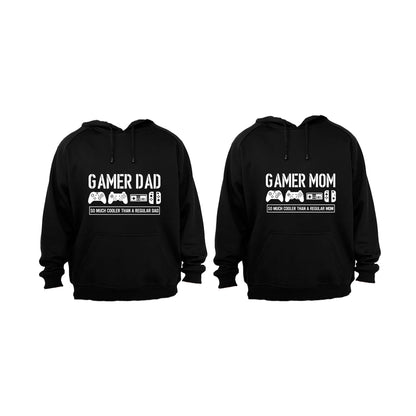 Gamer Dad and Mom - Cooler - Couples Hoodies (1 Set)