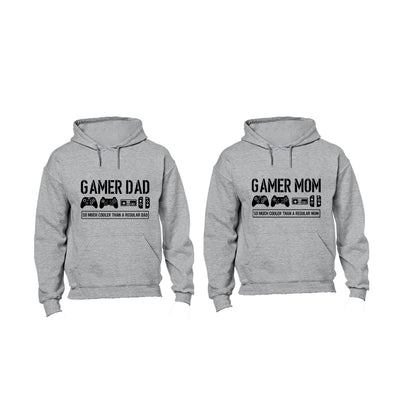 Gamer Dad and Mom - Cooler - Couples Hoodies (1 Set)