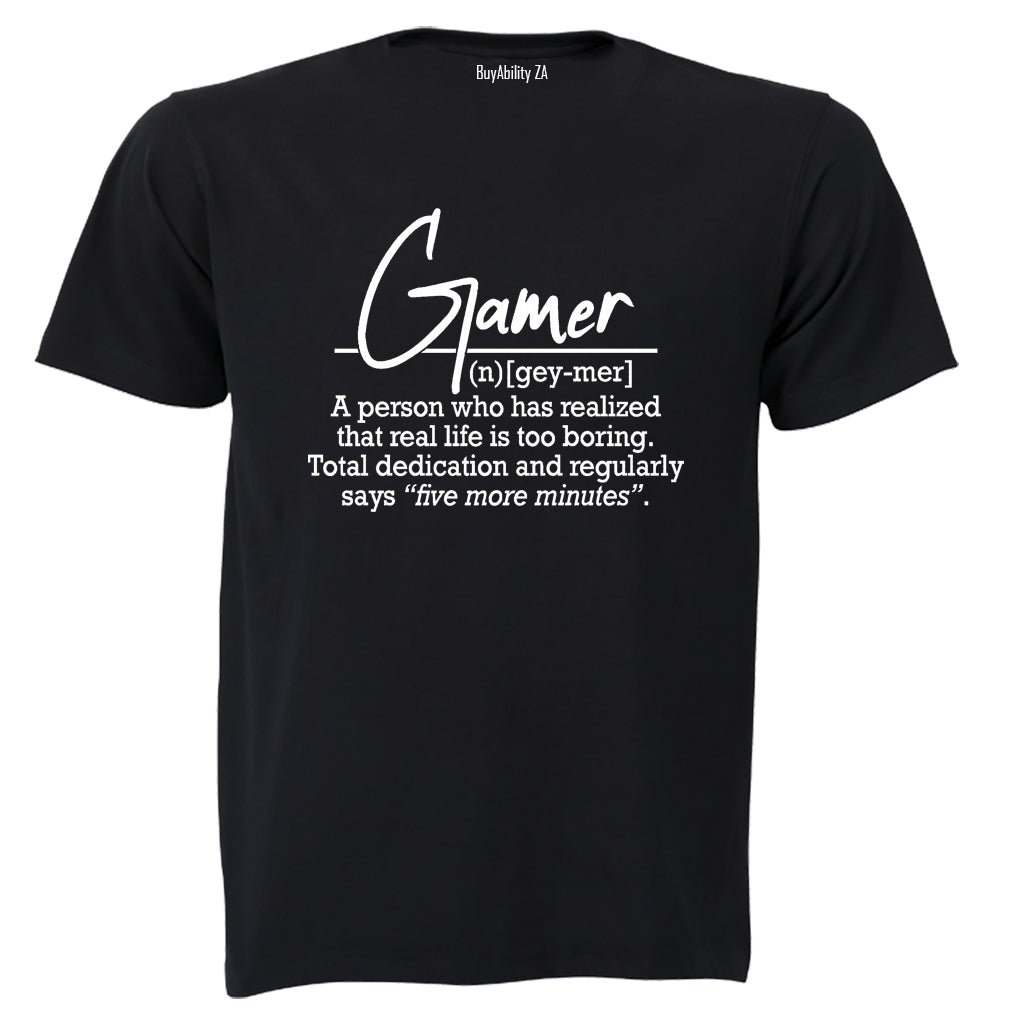 Gamer Definition - Adults - T-Shirt - BuyAbility South Africa