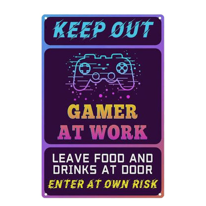 Keep Out - Gamer Retro Metal Sign
