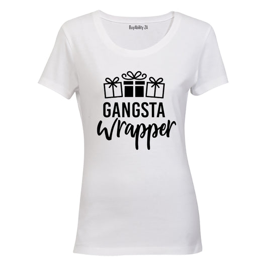 Gangsta Wrapper - Christmas - Ladies - T-Shirt