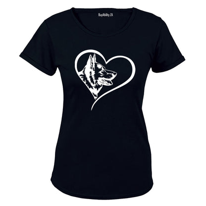 German Shepherd Heart - Ladies - T-Shirt