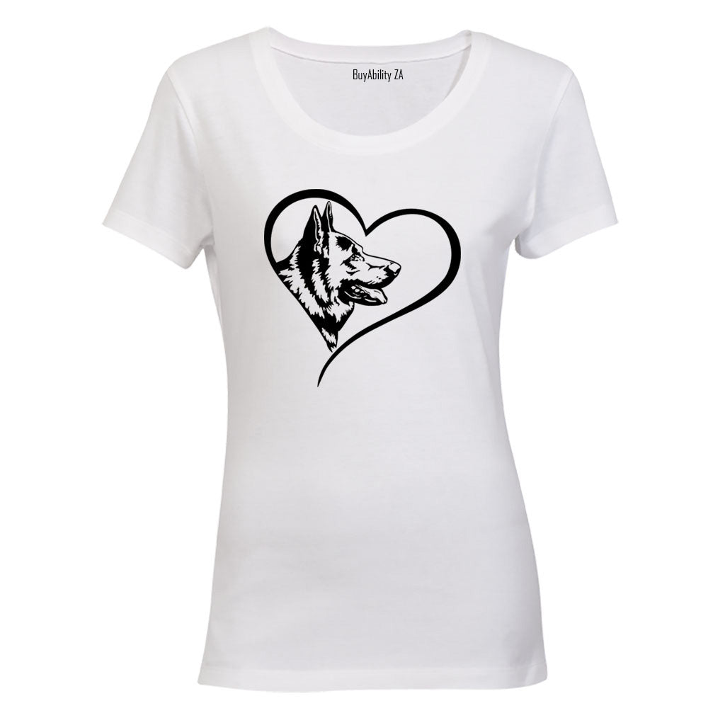 German Shepherd Heart - Ladies - T-Shirt