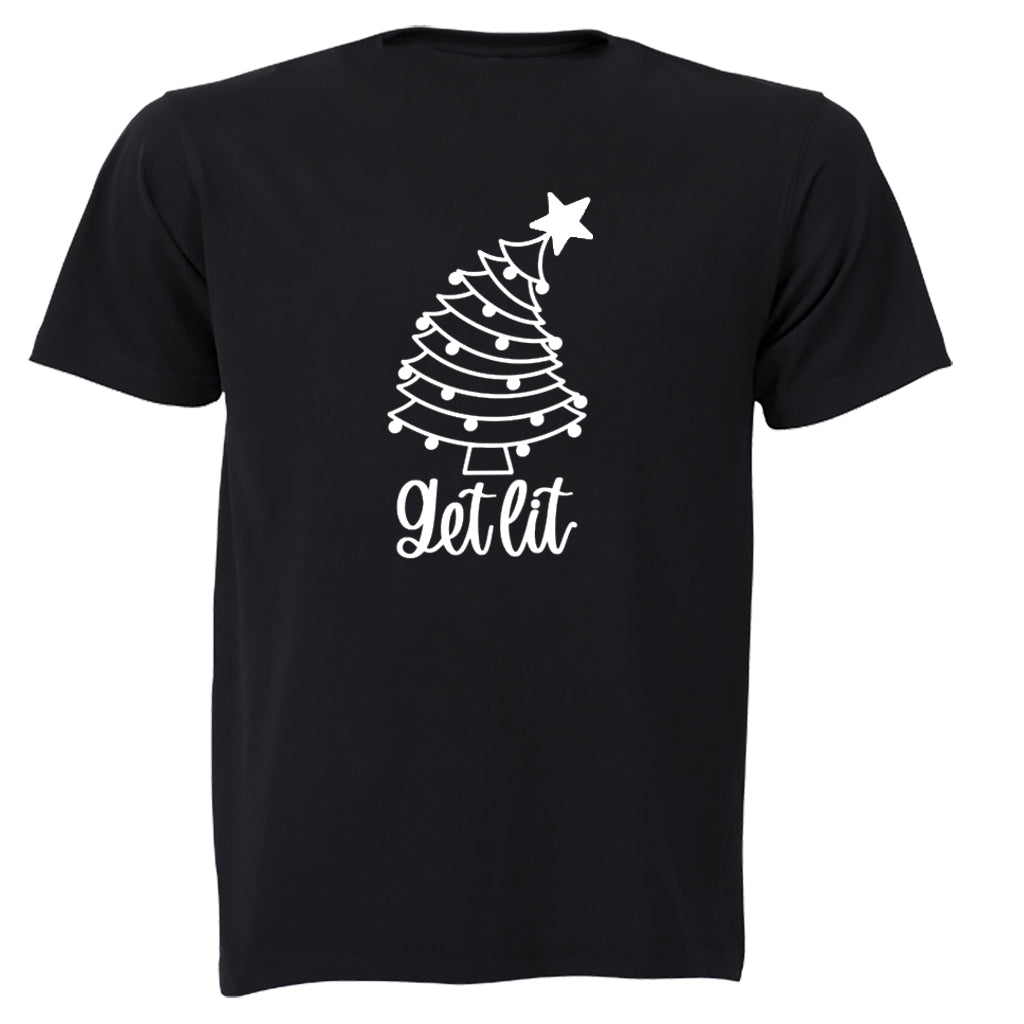 Get Lit - Christmas Tree - Adults - T-Shirt - BuyAbility South Africa