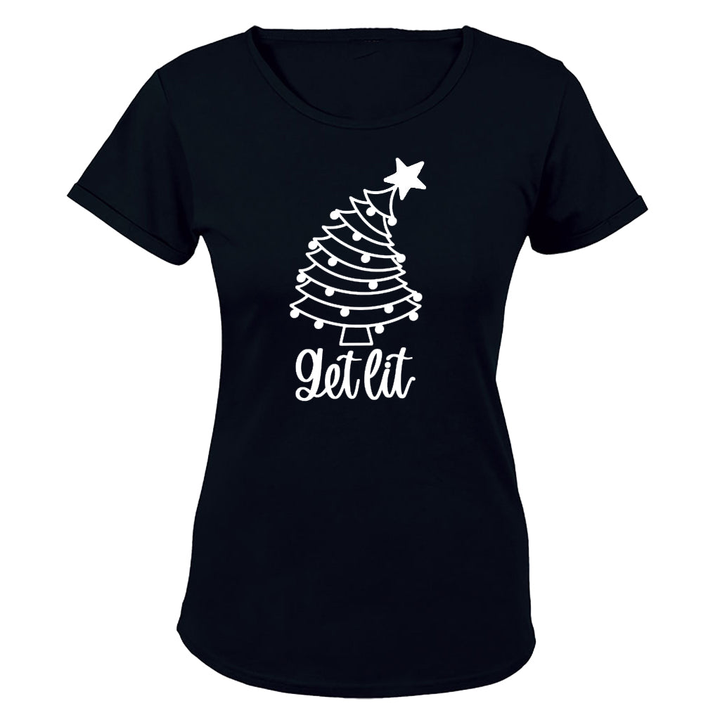 Get Lit - Christmas Tree - Ladies - T-Shirt - BuyAbility South Africa