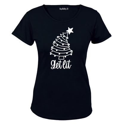 Get Lit - Christmas Tree - Ladies - T-Shirt