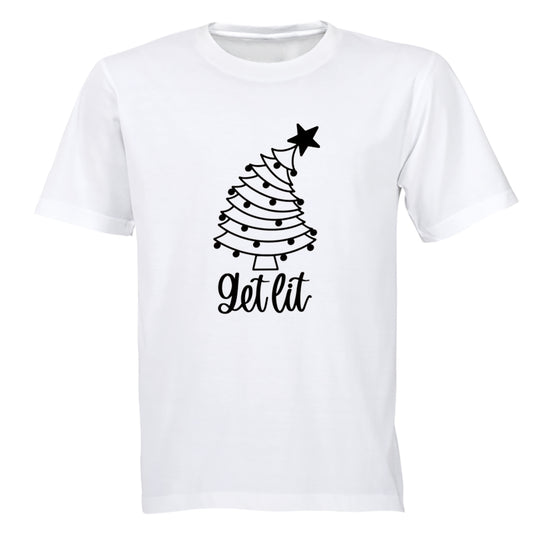 Get Lit - Christmas Tree - Adults - T-Shirt - BuyAbility South Africa