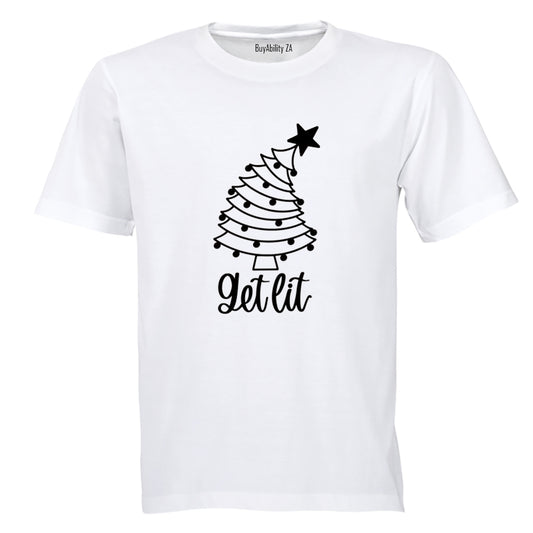 Get Lit - Christmas Tree - Adults - T-Shirt