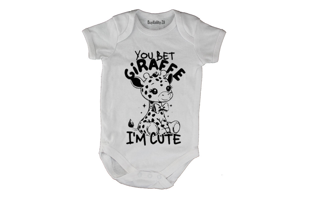 Giraffe I'm Cute - Baby Grow - BuyAbility South Africa