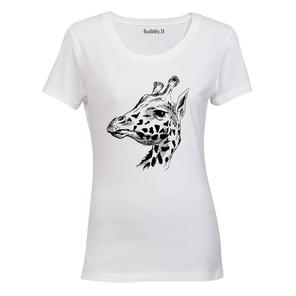 Giraffe Sketch - Ladies - T-Shirt