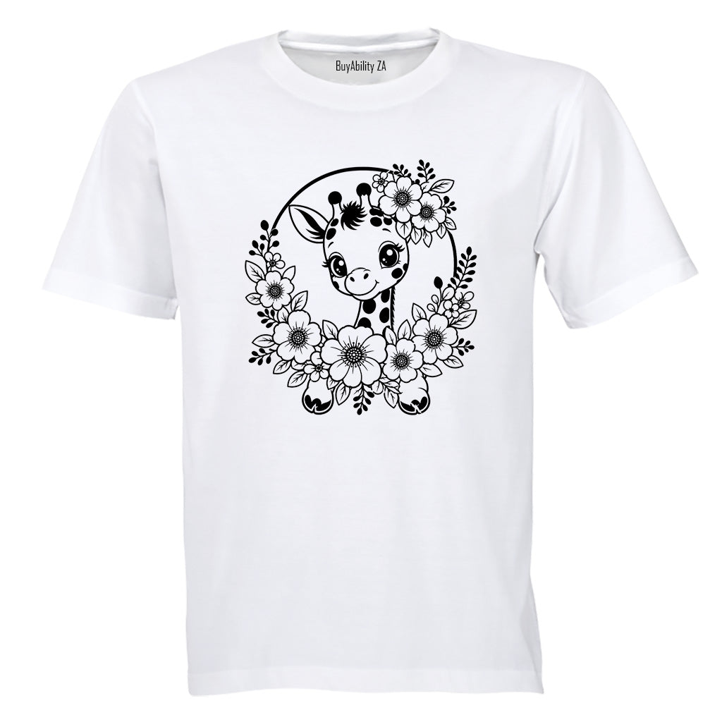 Giraffe Wreath - Kids T-Shirt - BuyAbility South Africa