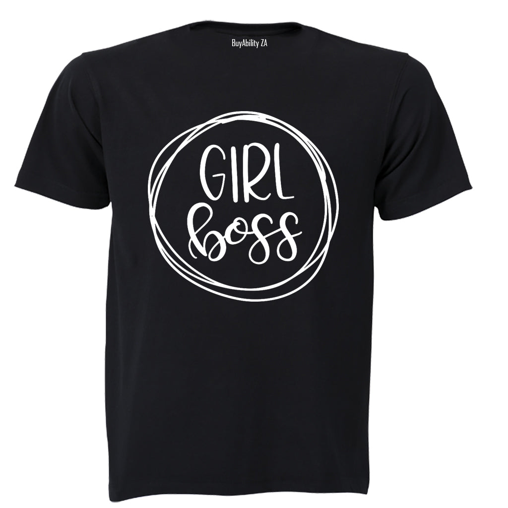 Girl Boss - Circular Design - Kids T-Shirt - BuyAbility