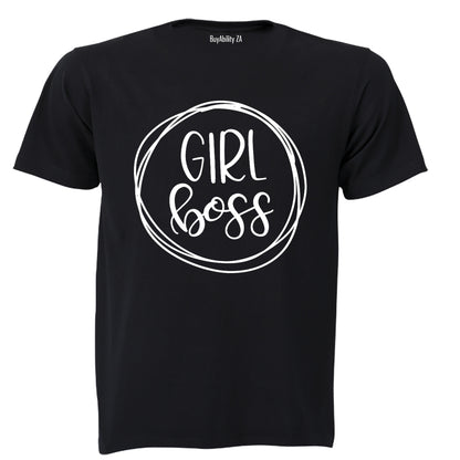 Girl Boss - Circular Design - Kids T-Shirt - BuyAbility