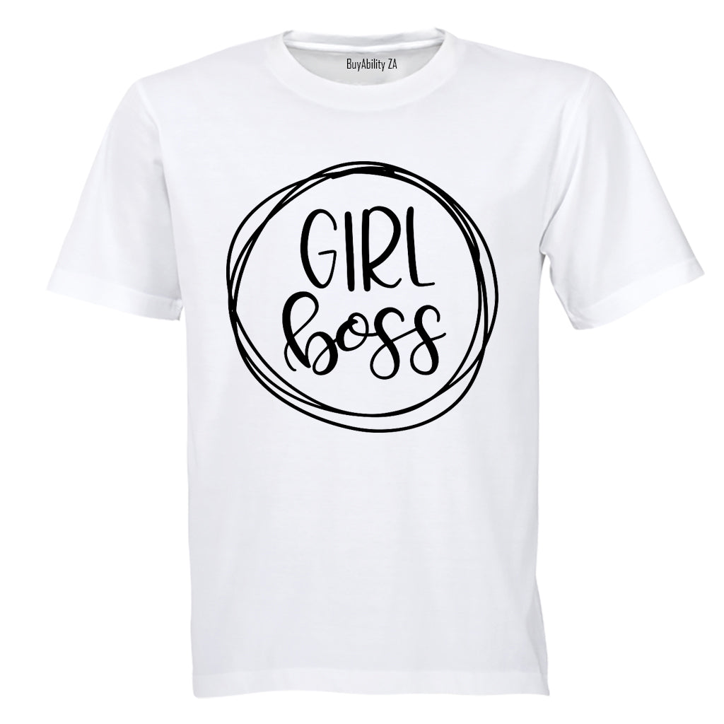 Girl Boss - Circular Design - Kids T-Shirt - BuyAbility