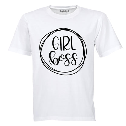Girl Boss - Circular Design - Kids T-Shirt - BuyAbility