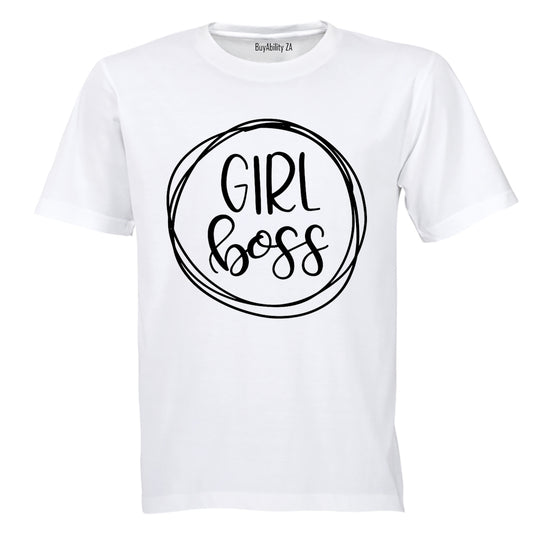 Girl Boss - Circular Design - Kids T-Shirt - BuyAbility