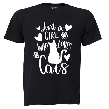 Girl Who Loves Cats - Kids T-Shirt - BuyAbility South Africa