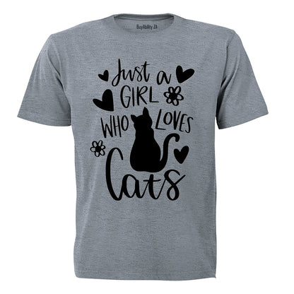 Girl Who Loves Cats - Kids T-Shirt - BuyAbility South Africa