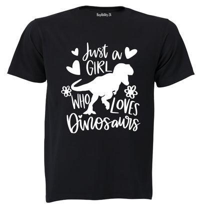 Girl Who Loves Dinosaurs - Kids T-Shirt - BuyAbility South Africa