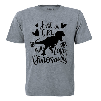 Girl Who Loves Dinosaurs - Kids T-Shirt - BuyAbility South Africa
