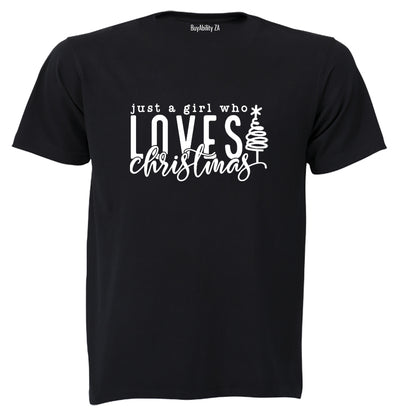 Girl Who Loves Christmas - Kids T-Shirt