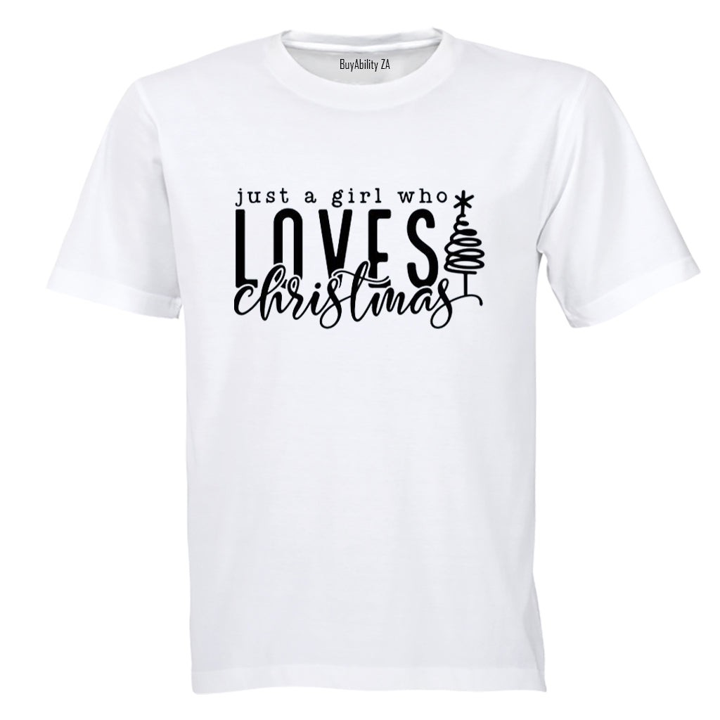 Girl Who Loves Christmas - Kids T-Shirt