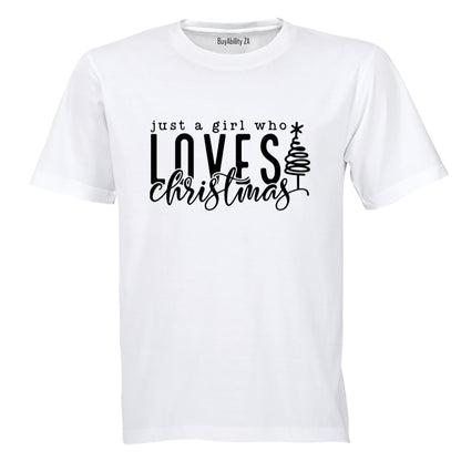 Girl Who Loves Christmas - Kids T-Shirt