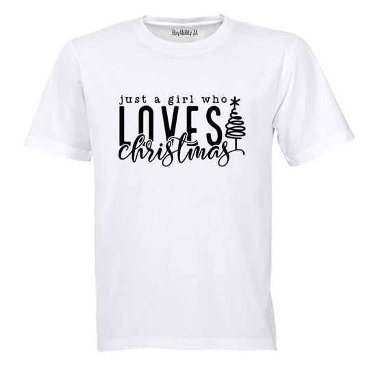 Girl Who Loves Christmas - Kids T-Shirt
