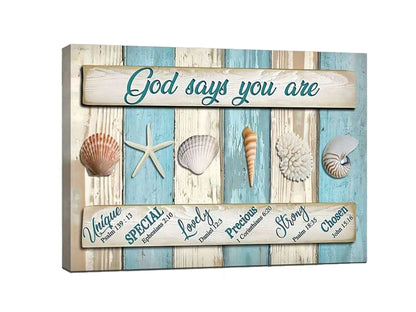 God Says You Are - Nautical Canvas Wall Art