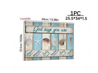God Says You Are - Nautical Canvas Wall Art