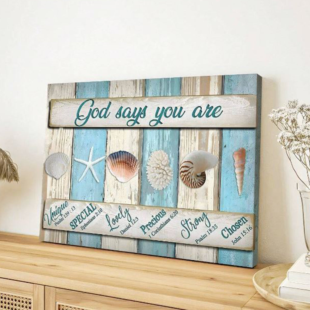 God Says You Are - Nautical Canvas Wall Art