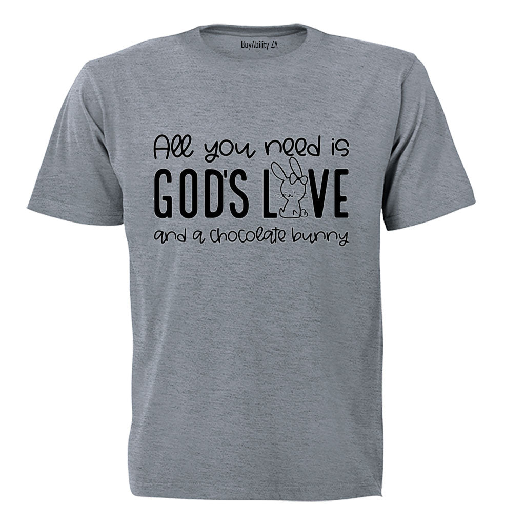 God's Love & Chocolate - Easter - Kids T-Shirt