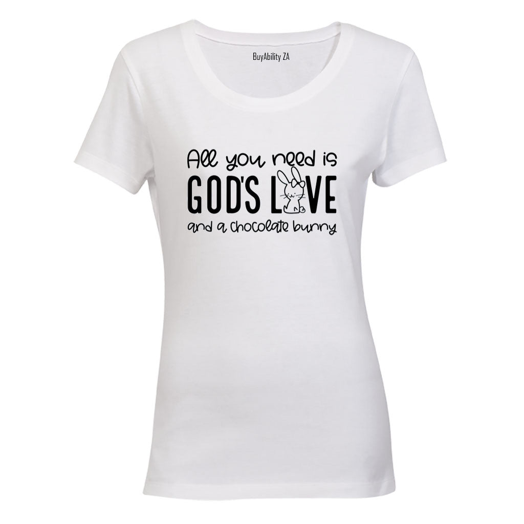 God's Love & Chocolate - Easter - Ladies - T-Shirt