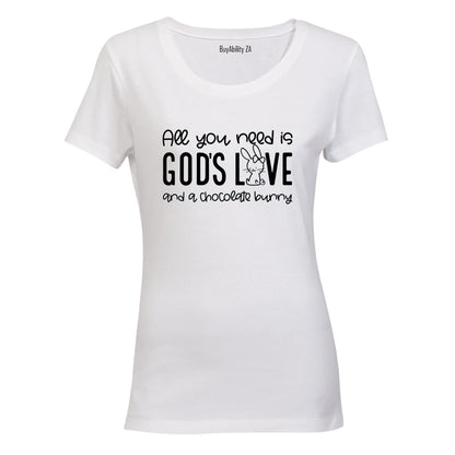 God's Love & Chocolate - Easter - Ladies - T-Shirt