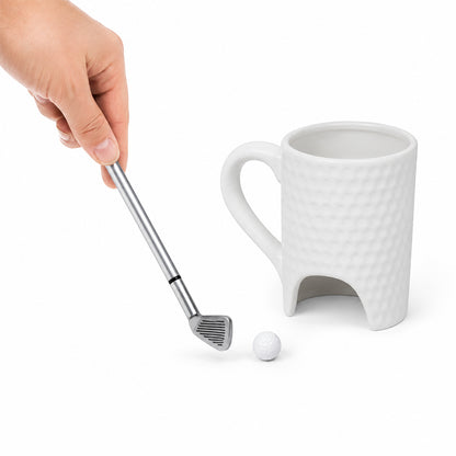 Novelty Golf Mug Gift Set with Mini Golf Club Pen & Ball