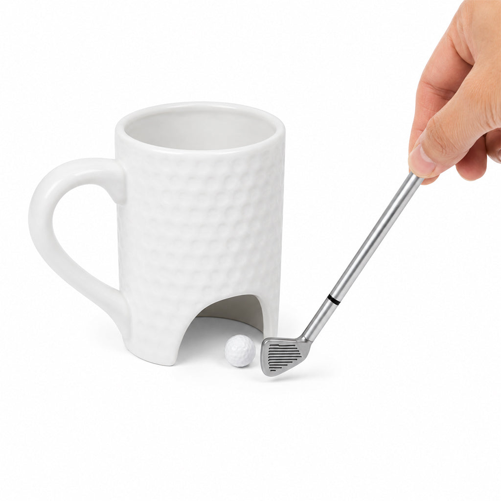 Novelty Golf Mug Gift Set with Mini Golf Club Pen & Ball