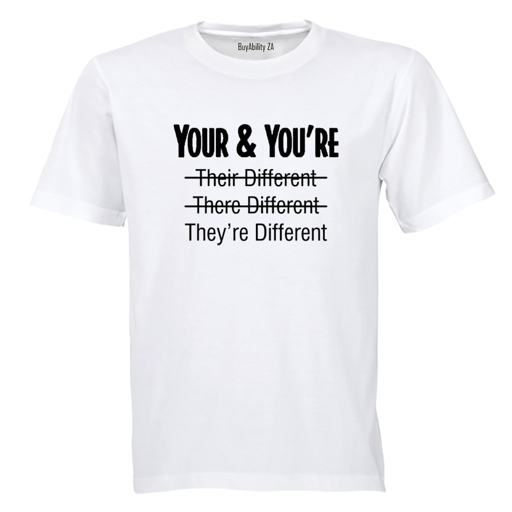 They're Different - Adults - T-Shirt - BuyAbility South Africa