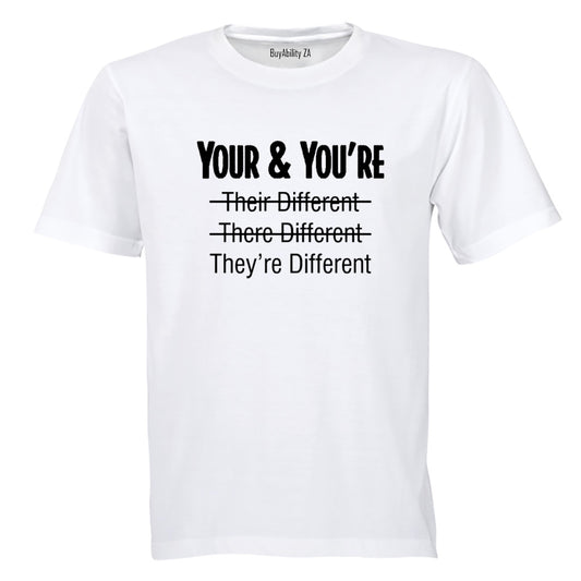 They're Different - Adults - T-Shirt - BuyAbility South Africa