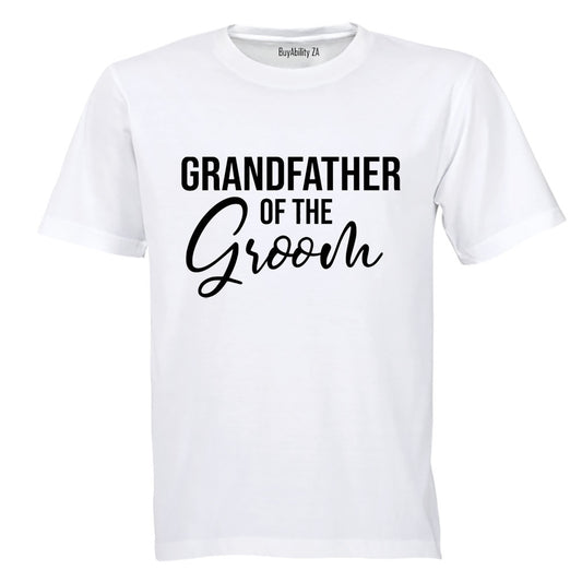 Grandfather of The Groom - Adults - T-Shirt