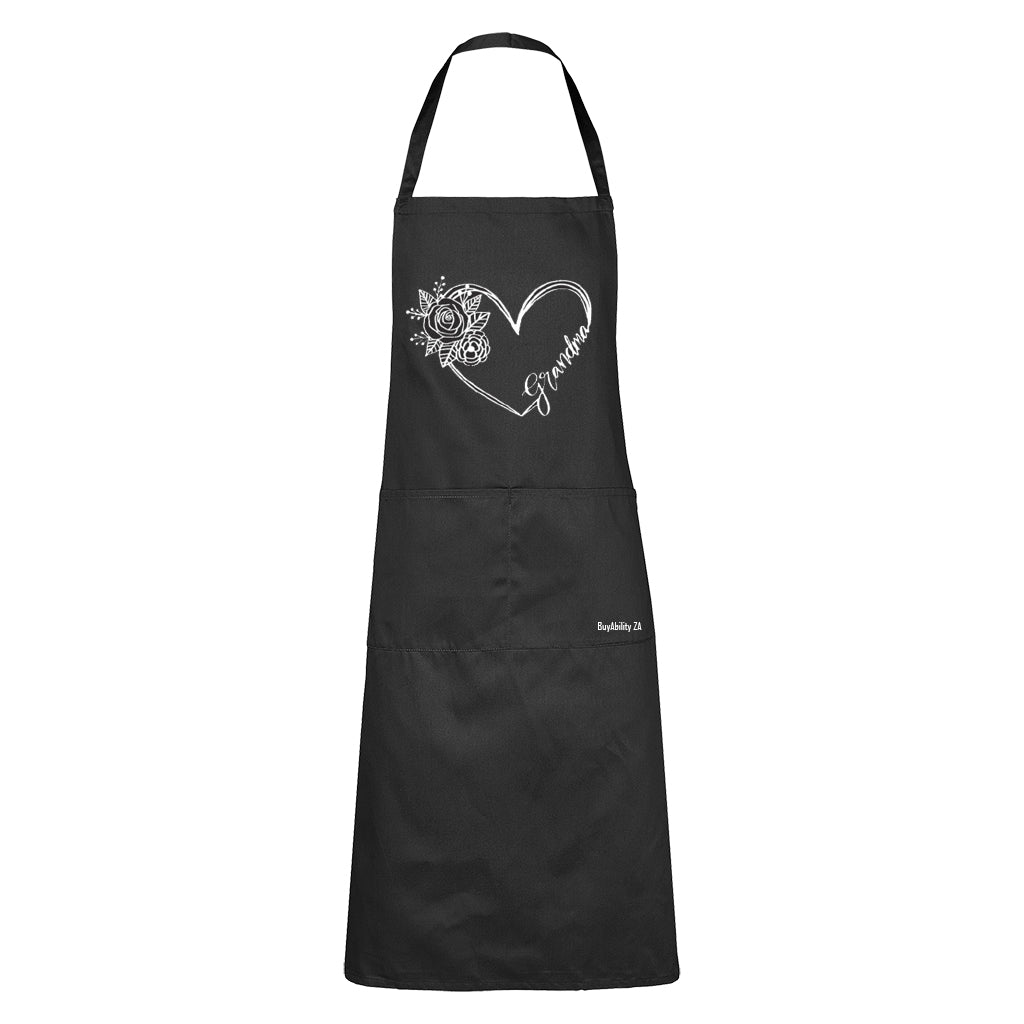 Grandma - Floral Heart - Apron