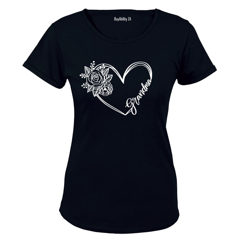 Grandma - Floral Heart - Ladies - T-Shirt