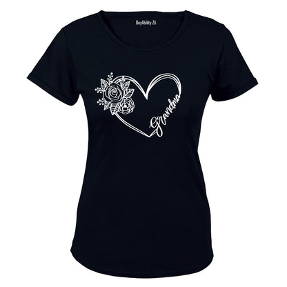 Grandma - Floral Heart - Ladies - T-Shirt
