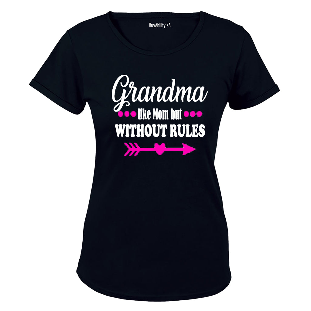 Grandma - Like Mom without Rules - Ladies - T-Shirt - BuyAbility
