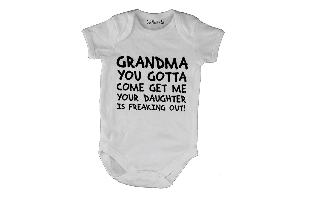 Grandma Come Get Me - Baby Grow - BuyAbility South Africa